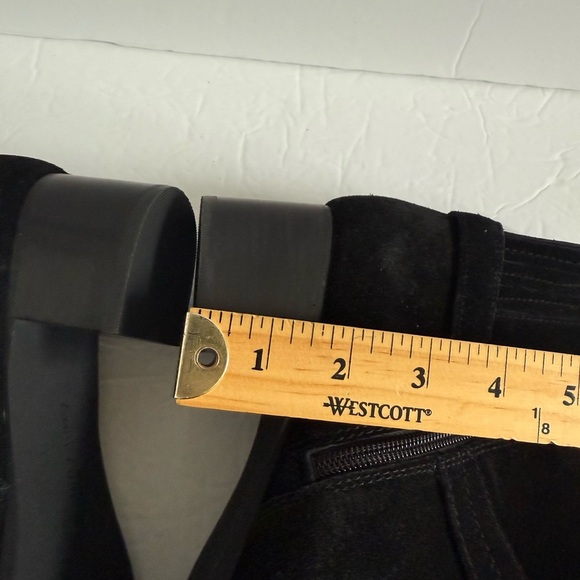 Essex Lane Black Ankle Booties with Suede Finish - Picture 10 of 16